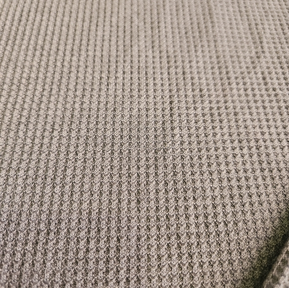 ❤️3/$12 SHEIN Waffle Textured Charcoal Long Sleeve Shirt L - Picture 4 of 4